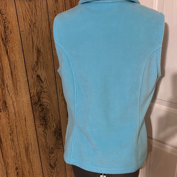 Columbia Sky Blue Sleeveless Fleece Vest - Picture 6 of 10